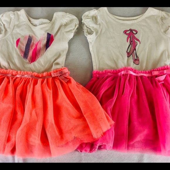 Lot of 2 Tulle Twirl Spring Dresses Girls sz 5T - Picture 8 of 8